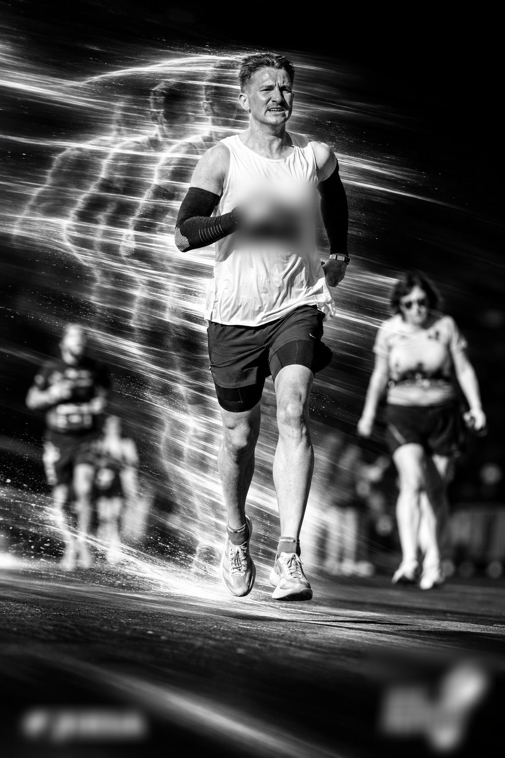 Running at full effort on the road in Cluj